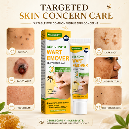 Fade Warts, Smooth Texture, Even Tone — One Cream For Complete Wart Removal & Skin Recovery
