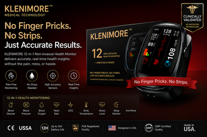 🔥Final 2 Hours – Limited Stock Left🏆KLENIMORE™ Non-Invasive Smart Blood Sugar Tracking Device 99.9% Accuracy (Mayo Clinic Recommended)