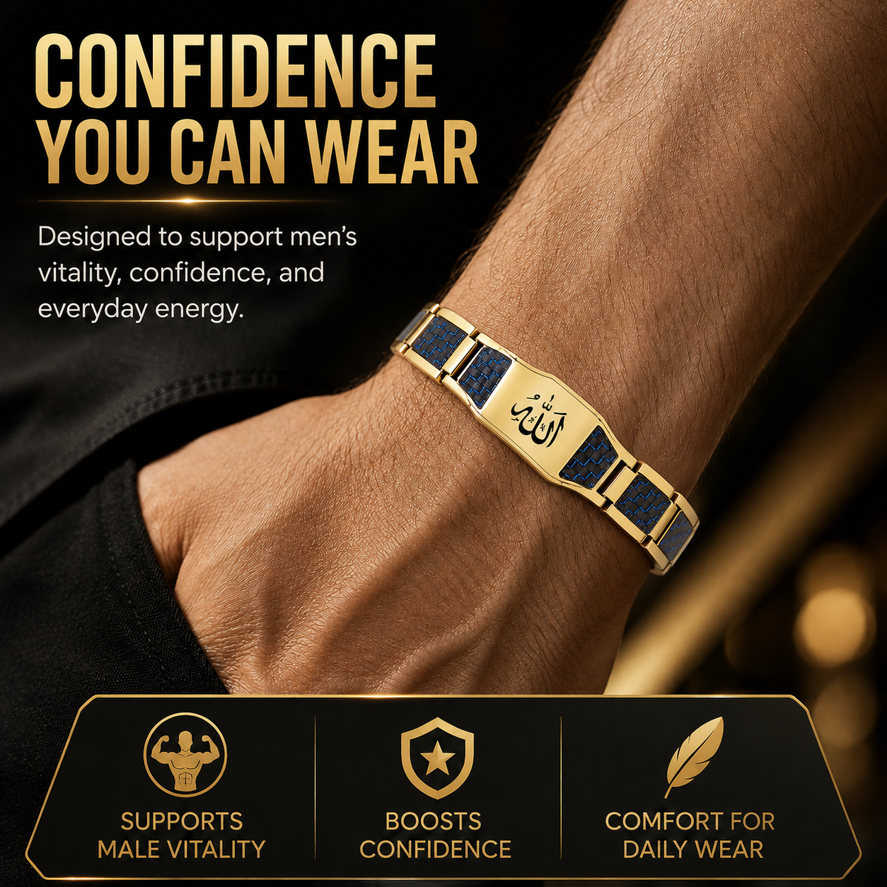 ✨🔥Last Day Free shipping-Men’s Strength & Vitality Bracelet💯🪐Upgrade Your Energy, Style, and Confidence-ABB8