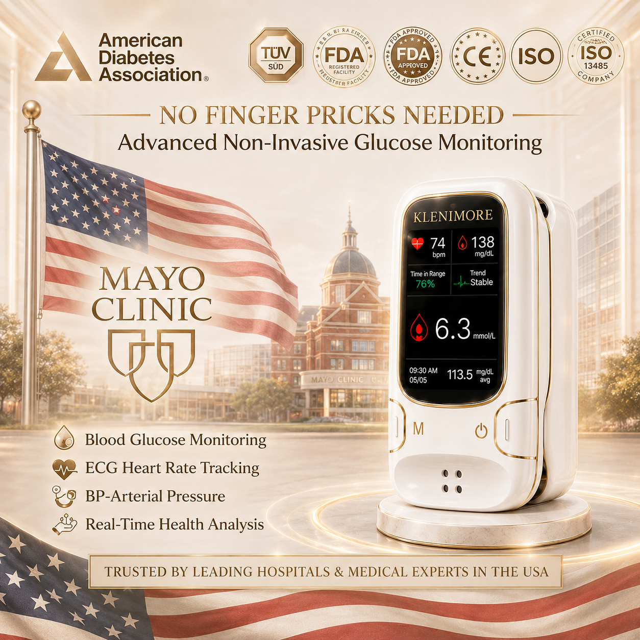 🔥Final 3 Hours: 70% OFF🏆Develops Newly Launched Non-Invasive Smart Blood Sugar Tracking Device✅TGA Approved