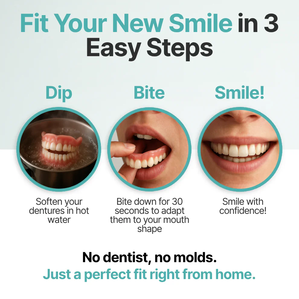 🌎Ends Today: 80% OFF!⏰KLENIMORE™ Custom-Fit Smile Support Kit — Strong Suction Feel & Natural-Looking Fit