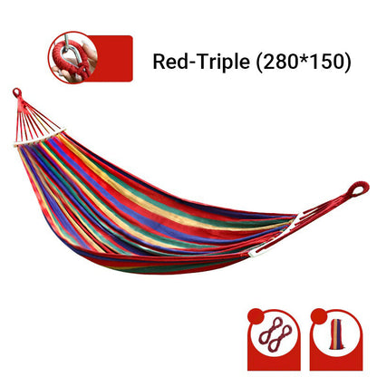 Reinforced & Multi-Person Striped Hammock