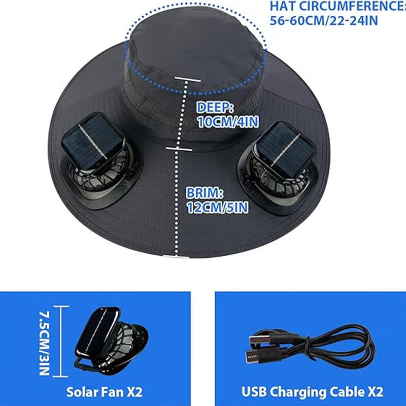 Ultralight Solar Fan Sun Hat